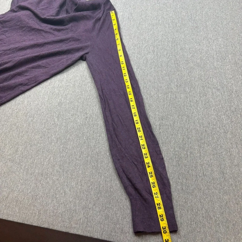 Banana Republic Luxury Blend Vneck Sweater Mens Large Purple Silk Cotton Cashmer